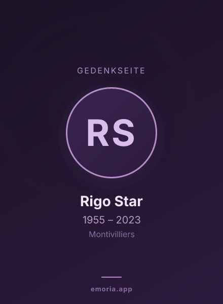 Gedenkportrait von Rigo Star
