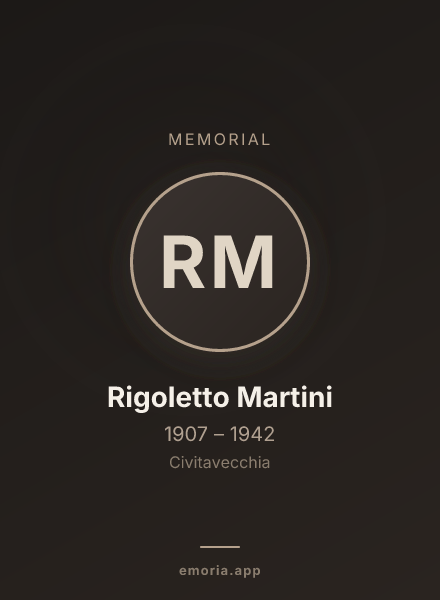 Memorial portrait of Rigoletto Martini