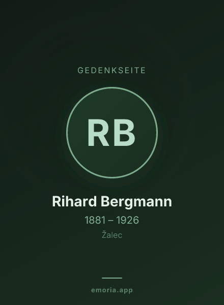 Gedenkportrait von Rihard Bergmann