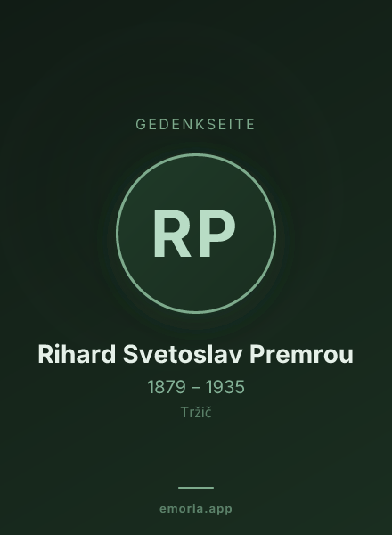 Gedenkportrait von Rihard Svetoslav Premrou