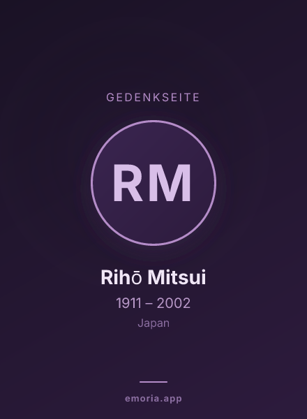 Gedenkportrait von Rihō Mitsui