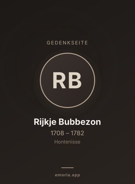 Gedenkportrait von Rijkje Bubbezon