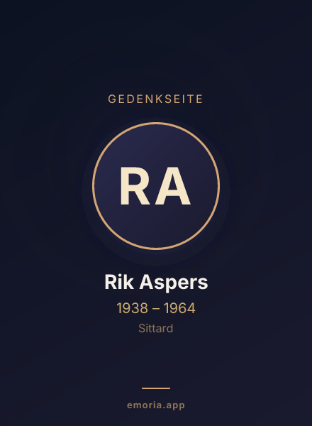 Gedenkportrait von Rik Aspers