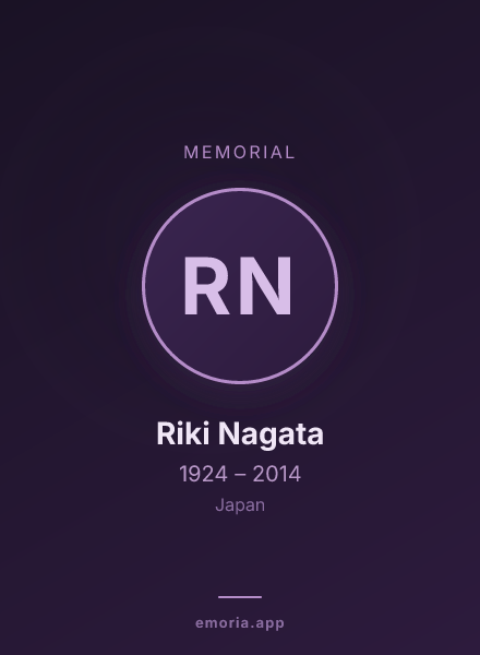 Memorial portrait of Riki Nagata