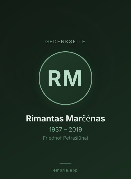 Gedenkportrait von Rimantas Marčėnas
