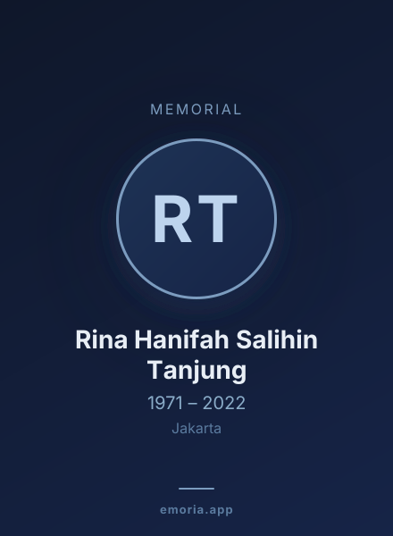 Memorial portrait of Rina Hanifah Salihin Tanjung