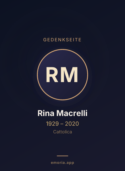 Gedenkportrait von Rina Macrelli
