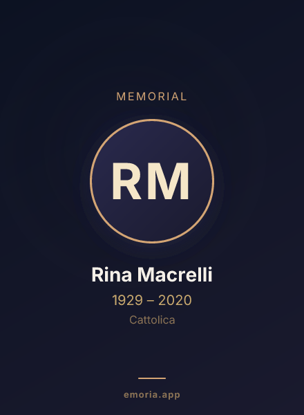 Memorial portrait of Rina Macrelli