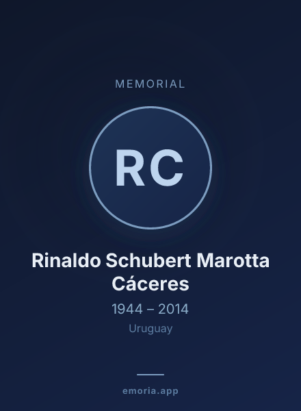 Memorial portrait of Rinaldo Schubert Marotta Cáceres