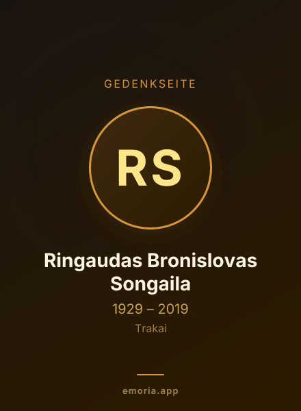 Gedenkportrait von Ringaudas Bronislovas Songaila