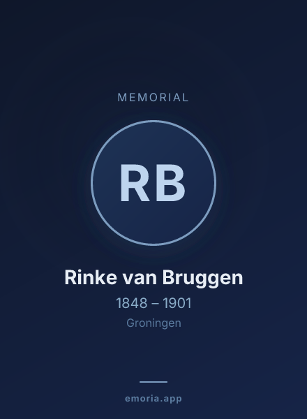 Memorial portrait of Rinke van Bruggen