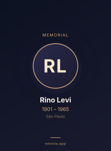 Memorial portrait of Rino Levi