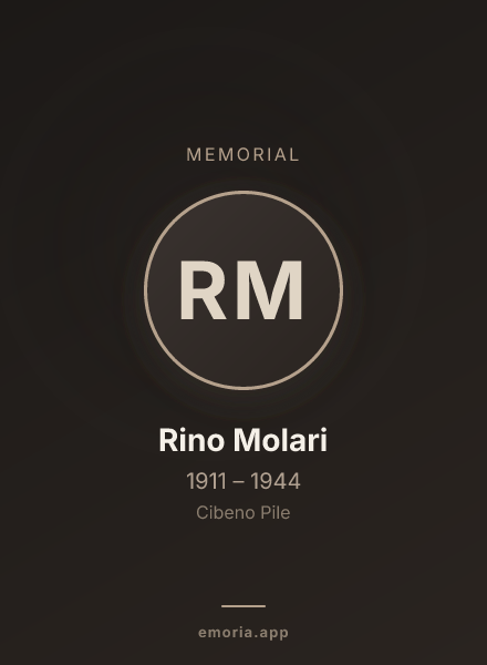 Memorial portrait of Rino Molari