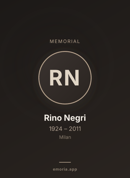 Memorial portrait of Rino Negri