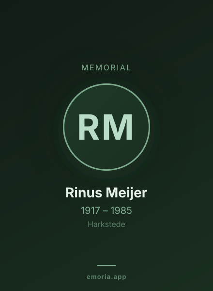 Memorial portrait of Rinus Meijer