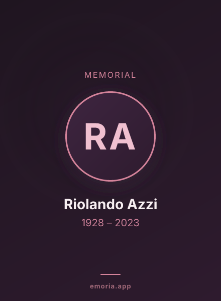 Memorial portrait of Riolando Azzi