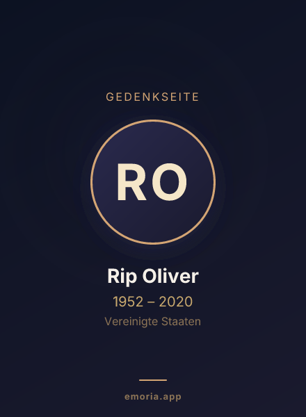 Gedenkportrait von Rip Oliver