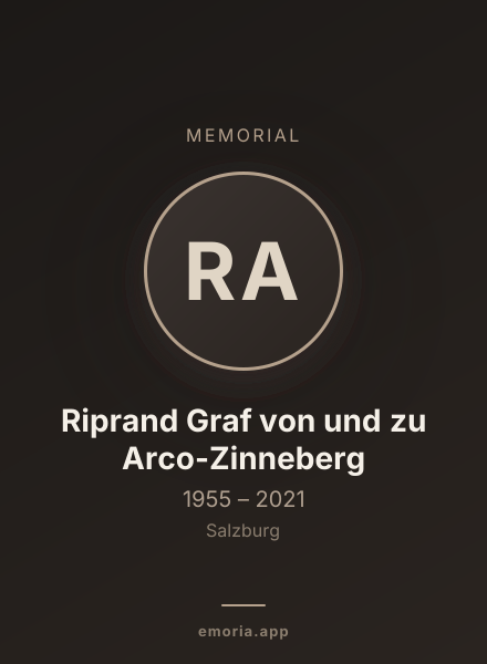 Memorial portrait of Riprand Graf von und zu Arco-Zinneberg