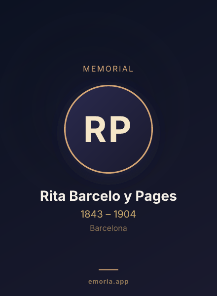 Memorial portrait of Rita Barcelo y Pages