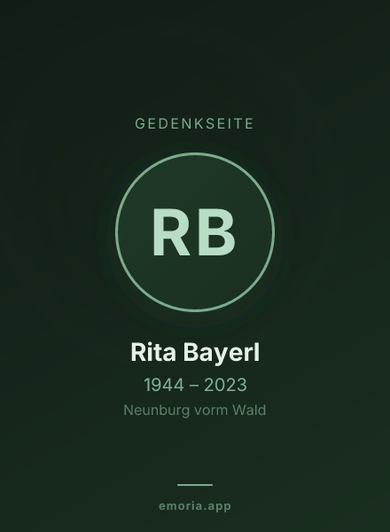 Gedenkportrait von Rita Bayerl