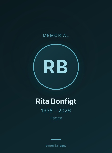 Memorial portrait of Rita Bonfigt