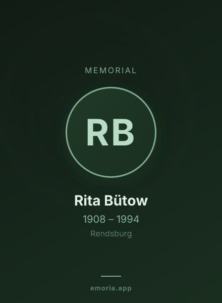 Memorial portrait of Rita Bütow