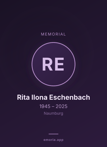 Memorial portrait of Rita Ilona Eschenbach