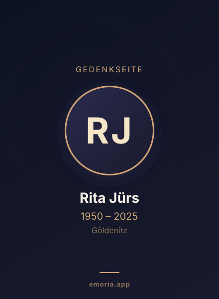 Gedenkportrait von Rita Jürs