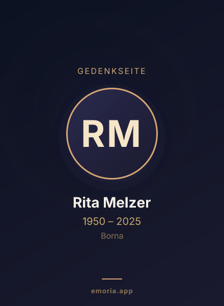 Gedenkportrait von Rita Melzer