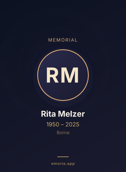 Memorial portrait of Rita Melzer