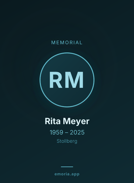 Memorial portrait of Rita Meyer