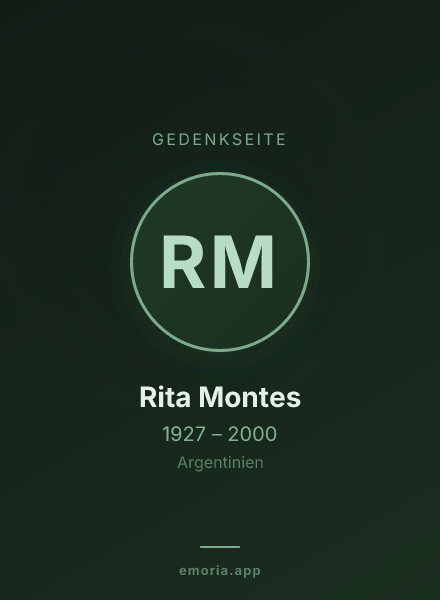 Gedenkportrait von Rita Montes