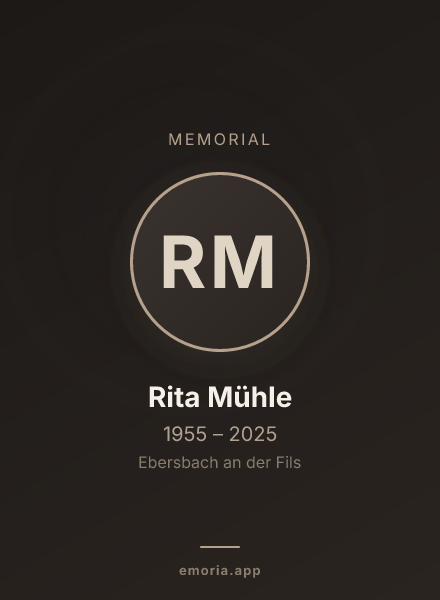 Memorial portrait of Rita Mühle