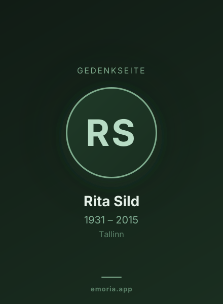 Gedenkportrait von Rita Sild
