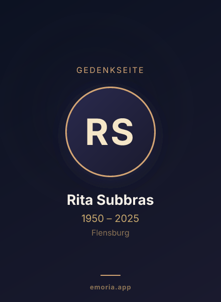 Gedenkportrait von Rita Subbras