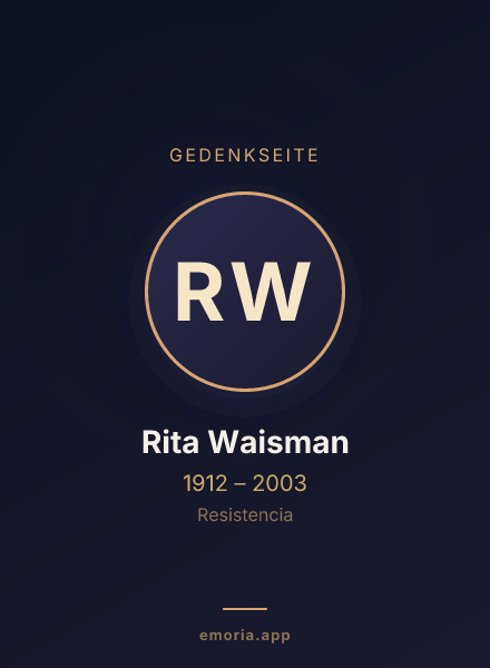 Gedenkportrait von Rita Waisman