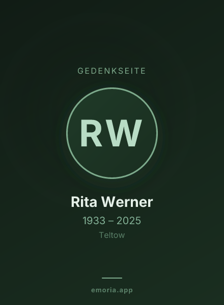 Gedenkportrait von Rita Werner
