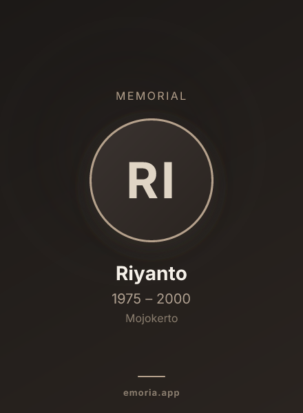 Memorial portrait of Riyanto