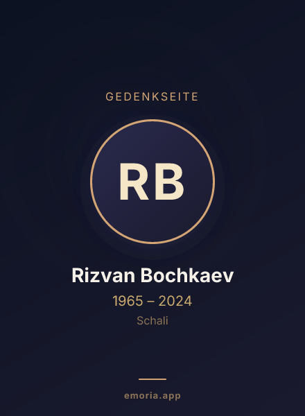 Gedenkportrait von Rizvan Bochkaev