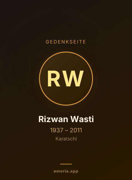 Gedenkportrait von Rizwan Wasti