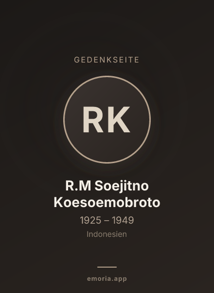 Gedenkportrait von R.M Soejitno Koesoemobroto