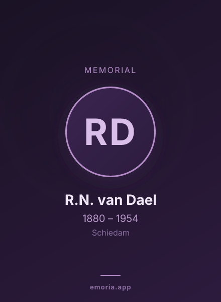 Memorial portrait of R.N. van Dael