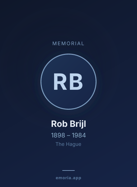 Memorial portrait of Rob Brijl