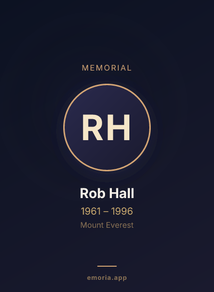 Memorial portrait of Rob Hall