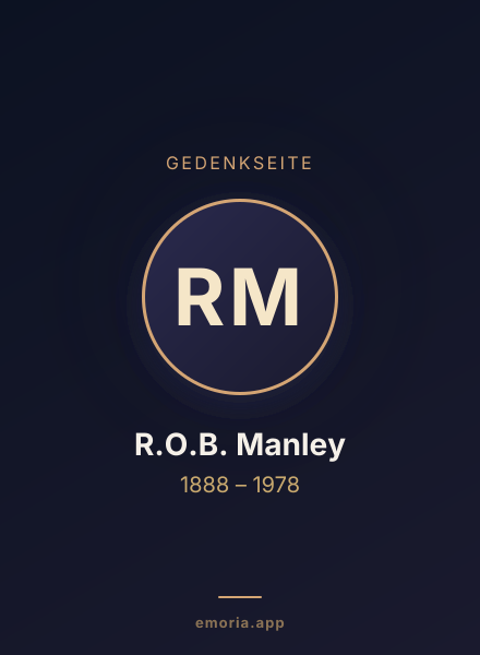 Gedenkportrait von R.O.B. Manley