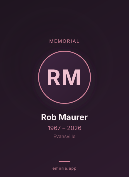 Memorial portrait of Rob Maurer