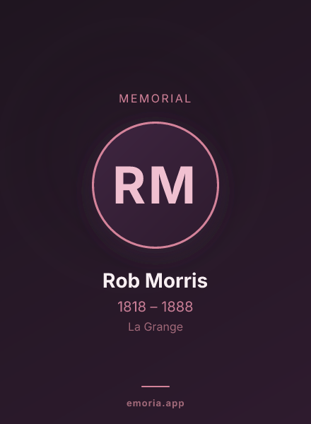 Memorial portrait of Rob Morris