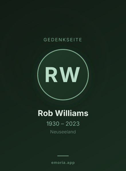 Gedenkportrait von Rob Williams