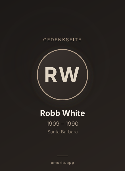 Gedenkportrait von Robb White