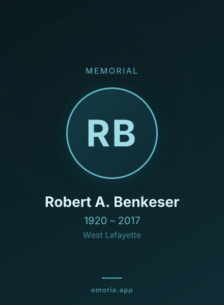 Memorial portrait of Robert A. Benkeser